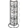 SET 4 TAZZE RACK FLORAL CON SUPPORTO