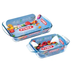 SET 2 TEGLIE IN VETRO 35X23-27X17CM