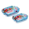 SET 2 TEGLIE IN VETRO 34X22-30X19CM