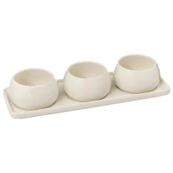 SET APERITIVO 4PZ MOD NORA 9.5X5 IN GRES PANNA