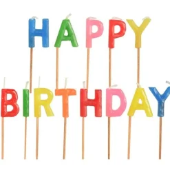 SET CANDELE LETTERE 8CM HAPPY BIRTHDAY: vendita online SET CANDELE LETTERE 8CM HAPPY BIRTHDAY in offerta