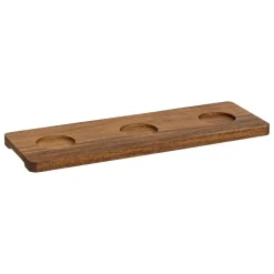 SET APERITIVO FAMILY CORNER 4PZ IN CERAMICA E ACACIA