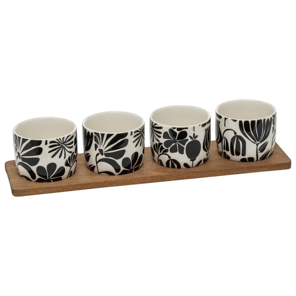 SET APERITIVO 5PZ TWISTED LIME IN GRES E ACACIA
