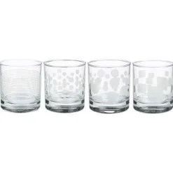 SET 4 BICCHIERI ACQUA TONI IN VETRO 8.2X8.8CM 30CL