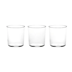 SET 3 BICCHIERI DA ACQUA LINEA CONIC VETRO TRASPARENTE 360ML