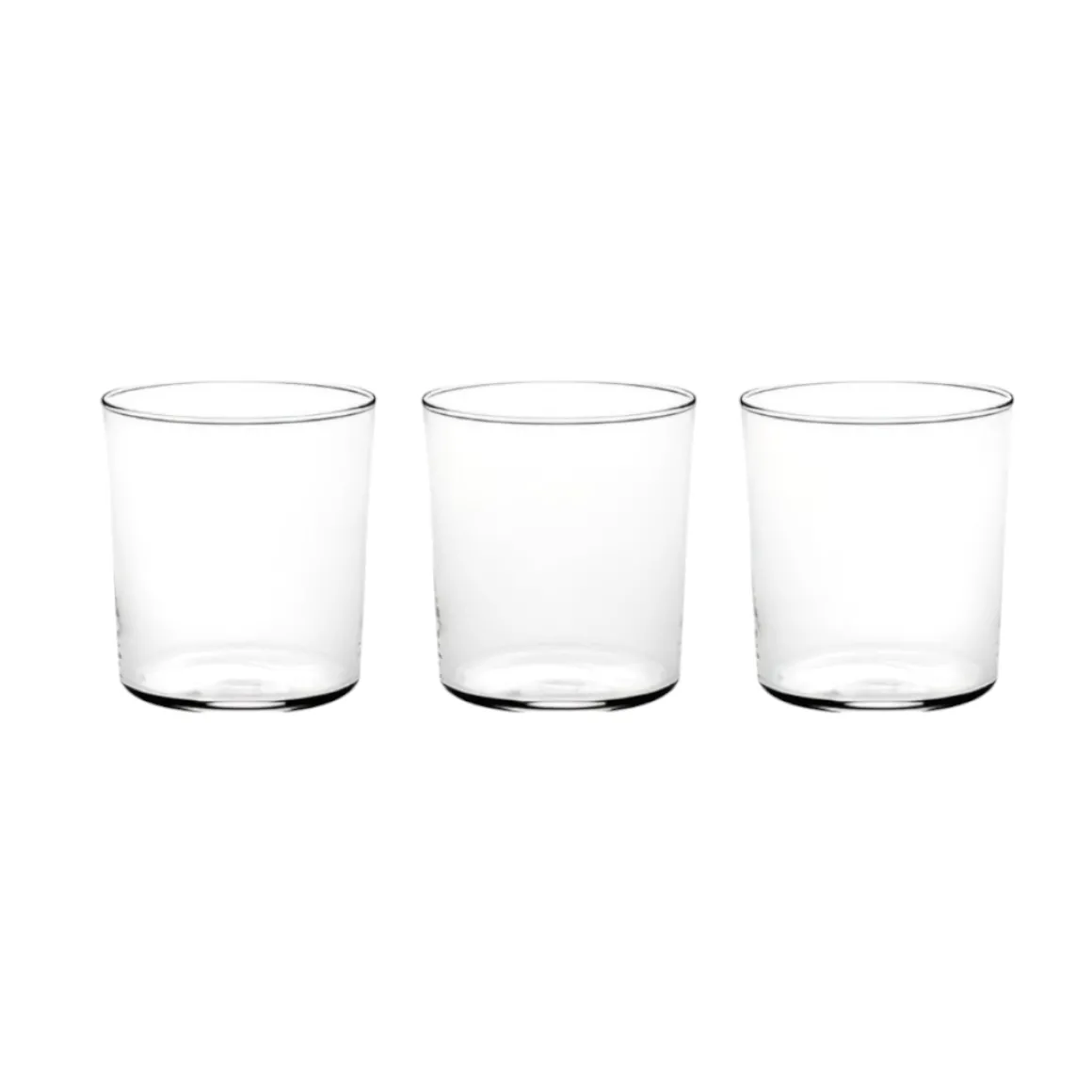 SET 3 BICCHIERI DA ACQUA LINEA CONIC VETRO TRASPARENTE 360ML
