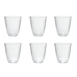 SET 6 BICCHIERI DA ACQUA LINEA CONCEPTO PAMP IN VETRO TRASPARENTE 31CL