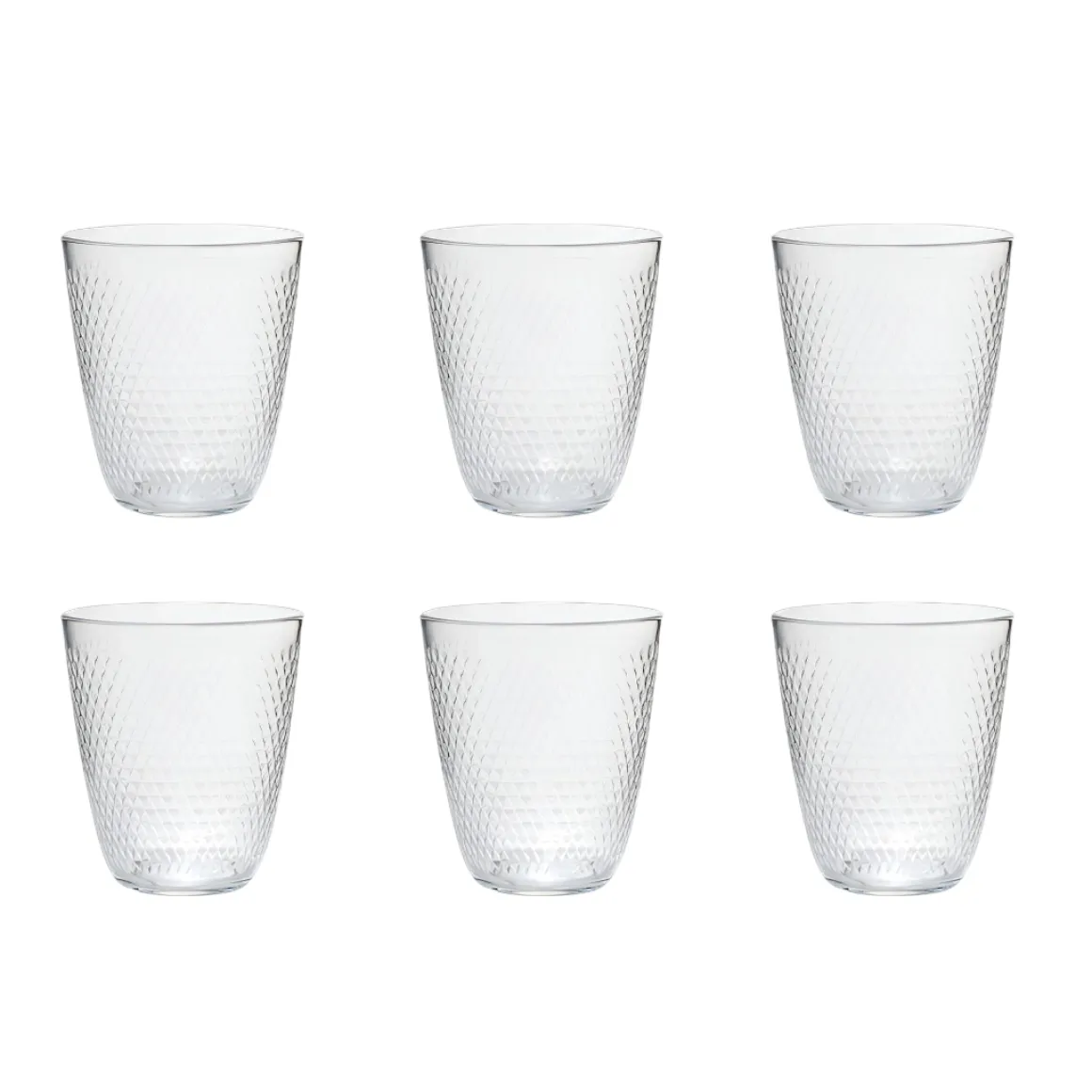 SET 6 BICCHIERI DA ACQUA LINEA CONCEPTO PAMP IN VETRO TRASPARENTE 31CL