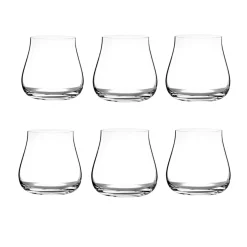 SET 6 BICCHIERI DA ACQUA LINEA LIMOSA IN VETRO TRASPARENTE 340ML