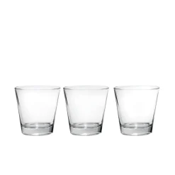 SET 3 BICCHIERI DA ACQUA LINEA NADIA VETRO TRASPARENTE 250ML