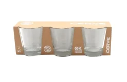 SET 3 BICCHIERI DA ACQUA LINEA NADIA VETRO TRASPARENTE 250ML