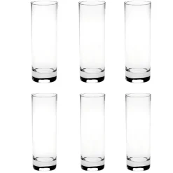 SET 6 BICCHIERI DA ACQUA LINEA SCOZIA IN VETRO TRASPARENTE 220ML