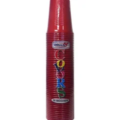 SET 50 BICCHIERI IN PLASTICA 200ML ROSSO