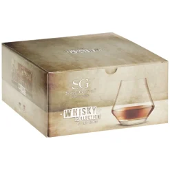 SET 4 BICCHIERI WHISKY IN VETRO 9X5.5CM 29CL