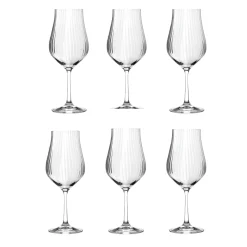 SET 6 CALICI DA VINO LINEA TULIPA OTTICO 550ML