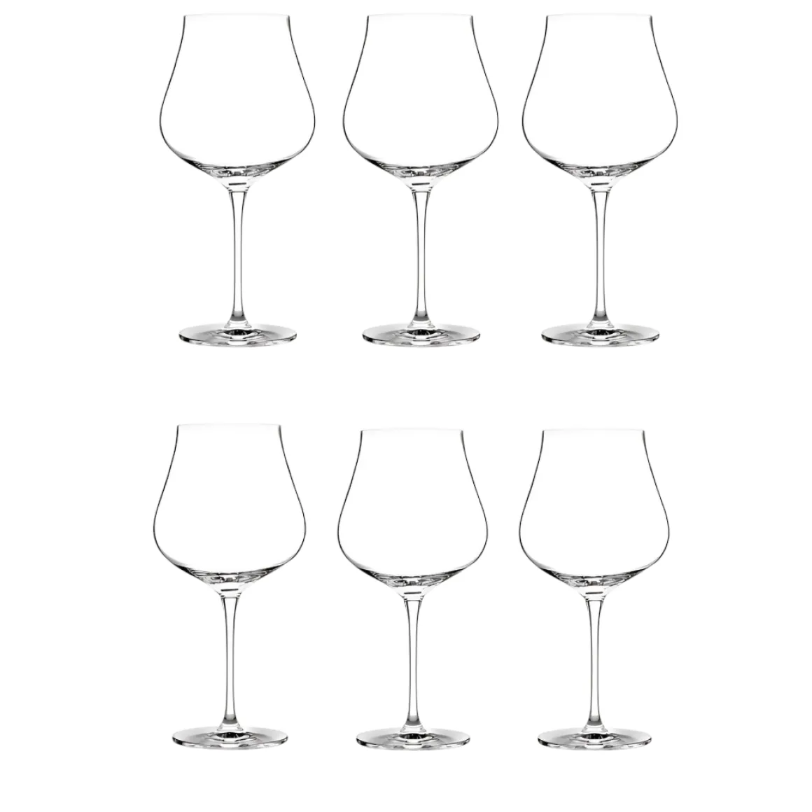 SET 6 CALICI DA VINO ROSSO LINEA LIMOSA 740ML