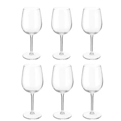 SET 6 CALICI DI VINO MOD. ORPEA IN VETRO TRASPARENTE 360ML