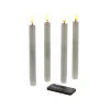 SET 4 CANDELE A LED IN CERA E PLASTICA BIANCO H. 24,5CM: vendita online SET 4 CANDELE A LED IN CERA E PLASTICA BIANCO H. 24,5CM in offerta
