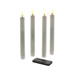 SET 4 CANDELE A LED IN CERA E PLASTICA BIANCO H. 24,5CM: vendita online SET 4 CANDELE A LED IN CERA E PLASTICA BIANCO H. 24,5CM in offerta