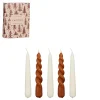 SET 5 CANDELE DA CERA PANNA/MARRONE D 2.2 H 15CM: vendita online SET 5 CANDELE DA CERA PANNA/MARRONE D 2.2 H 15CM in offerta