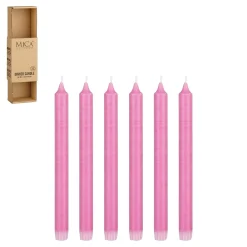SET 6 CANDELE DA CERA ROSA D 2.2 H 25CM: vendita online SET 6 CANDELE DA CERA ROSA D 2.2 H 25CM in offerta
