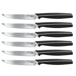 SET 6 COLTELLI BISTECCA NERI LINEA MASTER 11.5CM