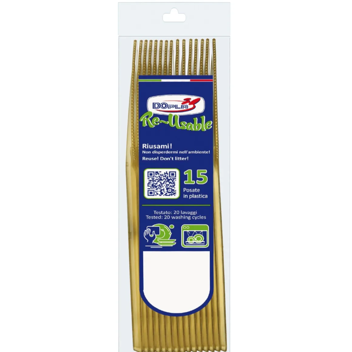 SET 15 COLTELLI COMPACT IN PLASTICA ORO