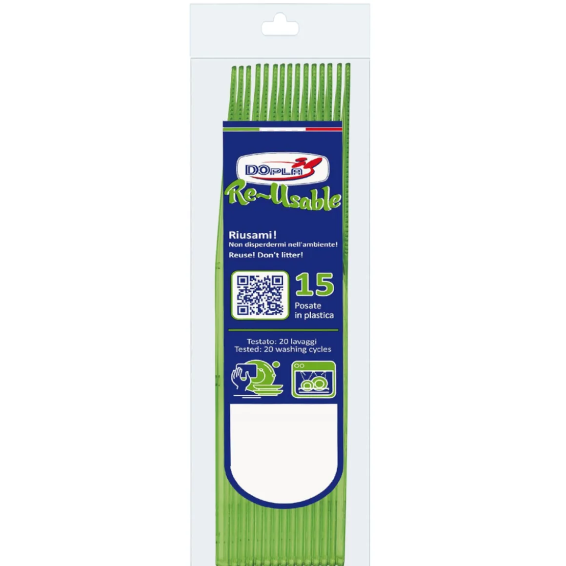 SET 15 COLTELLI COMPACT IN PLASTICA VERDE ACIDO