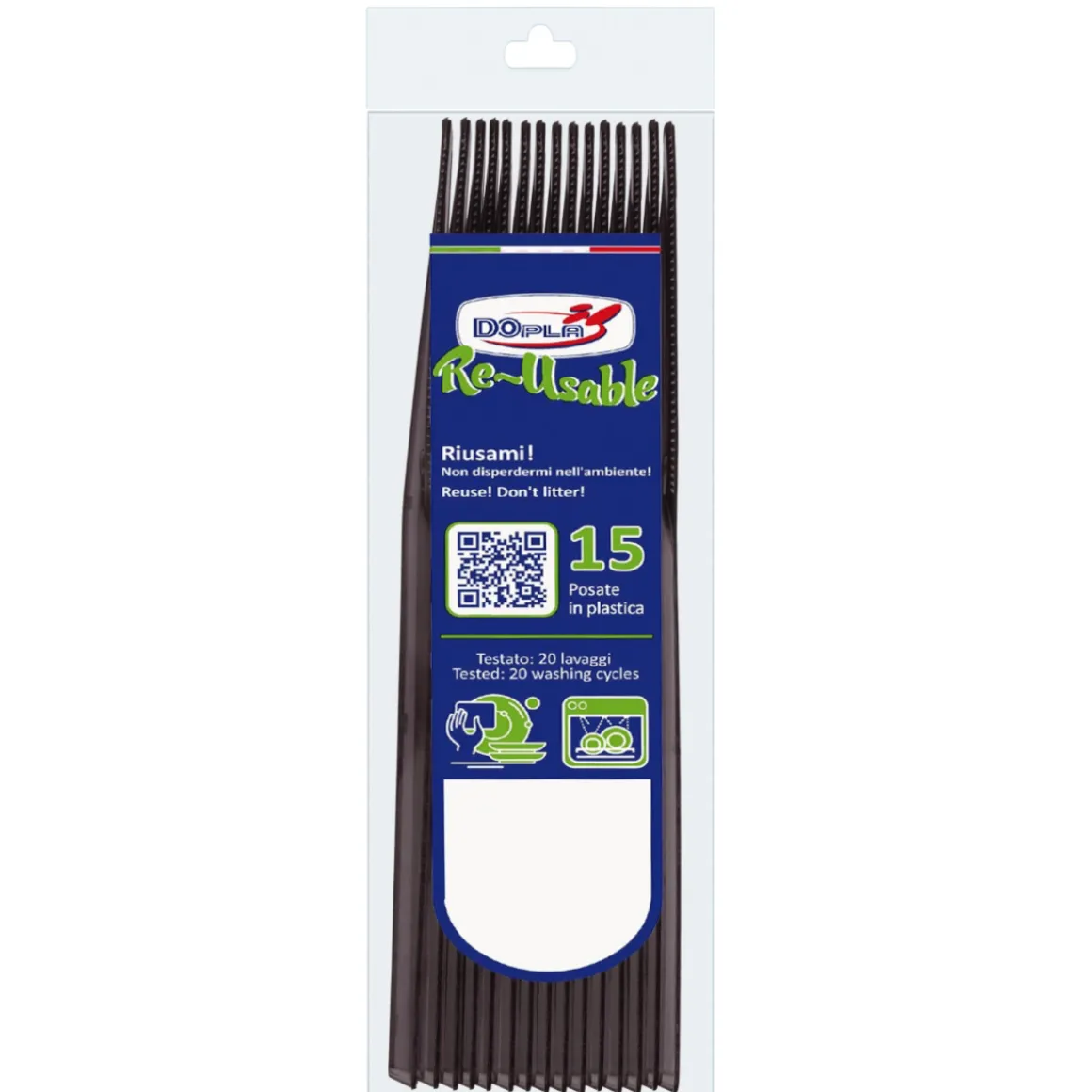 SET 15 COLTELLI COMPACT IN PLASTICA NERI