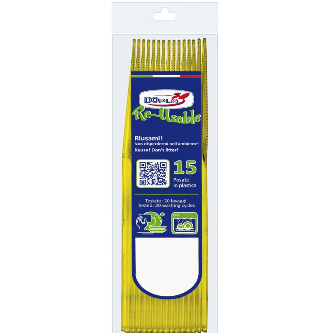 SET 15 COLTELLI COMPACT IN PLASTICA GIALLI