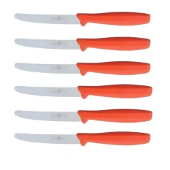 SET 6 COLTELLI DA TAVOLA ARANCIO LINEA L'ORIGINALE MIGLIORE 11CM