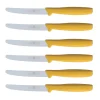 SET 6 COLTELLI DA TAVOLA GIALLI LINEA L'ORIGINALE MIGLIORE 11CM