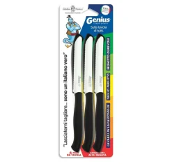 SET 6 COLTELLI DA TAVOLA LINEA GENIUS NERI 11CM