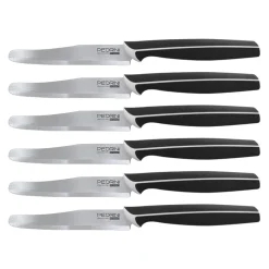 SET 6 COLTELLI DA TAVOLA NERI LINEA MASTER 10.5CM