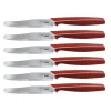 SET 6 COLTELLI DA TAVOLA ROSSI LINEA MASTER 10.5CM