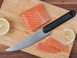 SET 4 COLTELLI KNIFE SET BLACK EDITION ACCIAIO INOX MANICO NERO