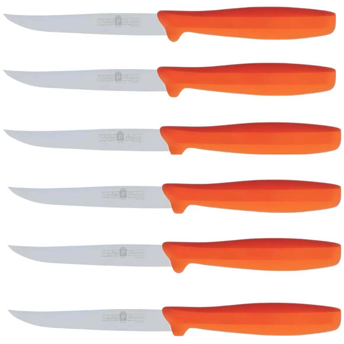 SET 6 COLTELLI PER BISTECCA ARANCIO LINEA L'ORIGINALE MIGLIORE 11CM