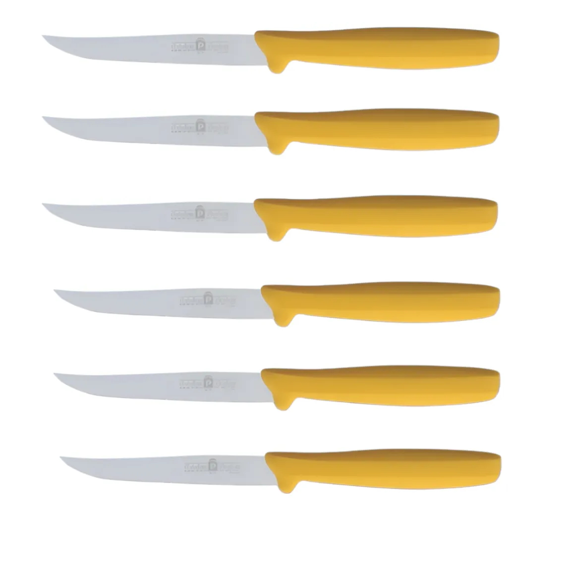 SET 6 COLTELLI PER BISTECCA GIALLI LINEA L'ORIGINALE MIGLIORE 11CM