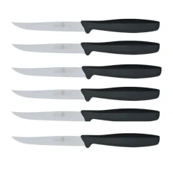 SET 6 COLTELLI PER BISTECCA NERI LINEA L'ORIGINALE MIGLIORE 11CM