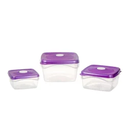 SET 3 CONTENITORI FRESKA SQUARE IN PLASTICA 0.5-1-2LT ASSORTITO