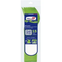 SET 15 CUCCHIAI COMPACT IN PLASTICA VERDE ACIDO