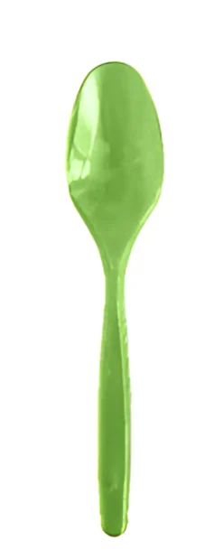 SET 15 CUCCHIAI COMPACT IN PLASTICA VERDE ACIDO