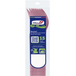 SET 15 CUCCHIAI COMPACT IN PLASTICA ROSA