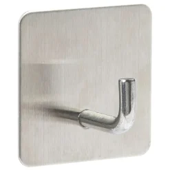 SET 4 GANCI ADESIVI STILKY IN ACCIAIO INOX ASSORTITO 4.5X4.5CM SP 2.7CM