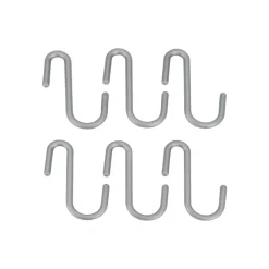 SET 6 GANCI A S CITY FROST IN PLASTICA ARGENTO