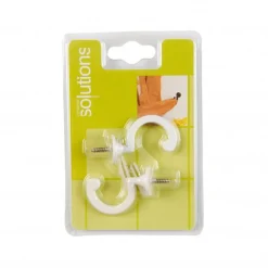 SET 2 GANCI FERMATENDA IN METALLO BIANCO: vendita online SET 2 GANCI FERMATENDA IN METALLO BIANCO in offerta
