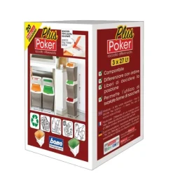 SET 4 PATTUMIERE MODELLO POKER PLUS 27LT: vendita online SET 4 PATTUMIERE MODELLO POKER PLUS 27LT in offerta