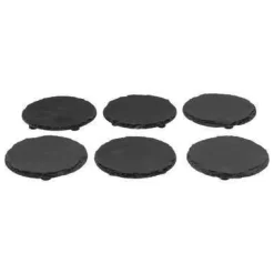 SET 6 PIATTI IN ARDESIA CON SUPPORTO IN BAMBU' NATURALE