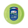 SET 25 PIATTI PIANI IN PLASTICA DIAM. 22CM VERDE ACIDO