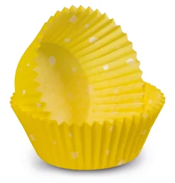 SET 100 PIROTTINI A POIS LINEA EASY BAKE IN CARTA DA FORNO 7X3CM